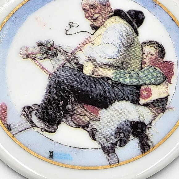 Norman Rockwell "Gramps At The Reins" 1997 Collectible Holiday Ornament JCPenney - Picture 4 of 4
